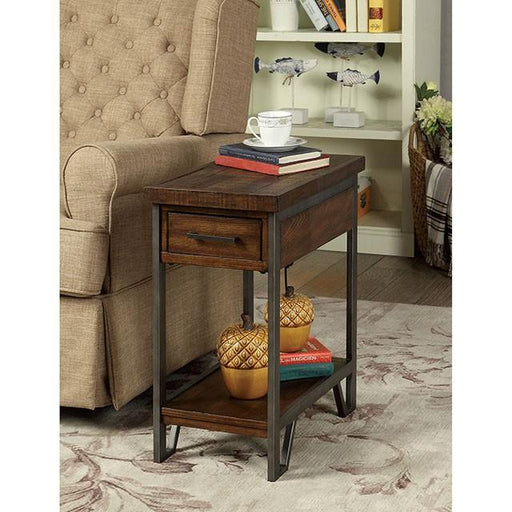 Dundalk Dark Oak Side Table - Premium End Table from FOA East - Just $173.55! Shop now at Furniture Wholesale Plus  We are the best furniture store in Nashville, Hendersonville, Goodlettsville, Madison, Antioch, Mount Juliet, Lebanon, Gallatin, Springfield, Murfreesboro, Franklin, Brentwood