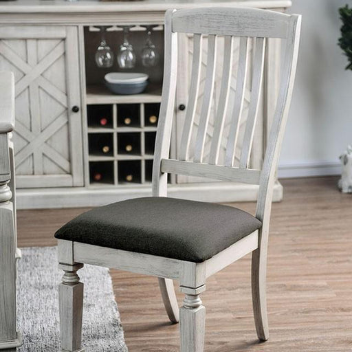 Georgia Antique White/Gray Side Chair (2/CTN) - Premium Dining Chair from FOA East - Just $234! Shop now at Furniture Wholesale Plus  We are the best furniture store in Nashville, Hendersonville, Goodlettsville, Madison, Antioch, Mount Juliet, Lebanon, Gallatin, Springfield, Murfreesboro, Franklin, Brentwood