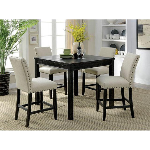 Kristie Antique Black 5 Pc. Counter Ht. Table Set - Premium Dining Room Set from FOA East - Just $700.05! Shop now at Furniture Wholesale Plus  We are the best furniture store in Nashville, Hendersonville, Goodlettsville, Madison, Antioch, Mount Juliet, Lebanon, Gallatin, Springfield, Murfreesboro, Franklin, Brentwood