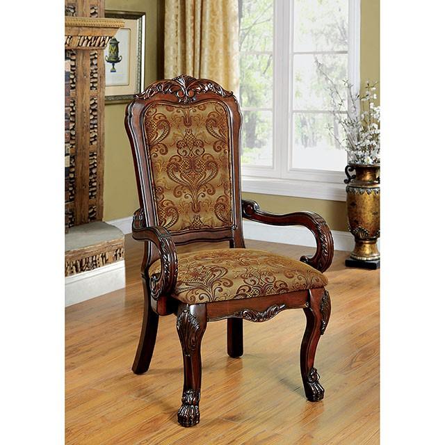 MEDIEVE Cherry Arm Chair, Cherry (2/CTN) - Premium Dining Chair from FOA East - Just $791.70! Shop now at Furniture Wholesale Plus  We are the best furniture store in Nashville, Hendersonville, Goodlettsville, Madison, Antioch, Mount Juliet, Lebanon, Gallatin, Springfield, Murfreesboro, Franklin, Brentwood