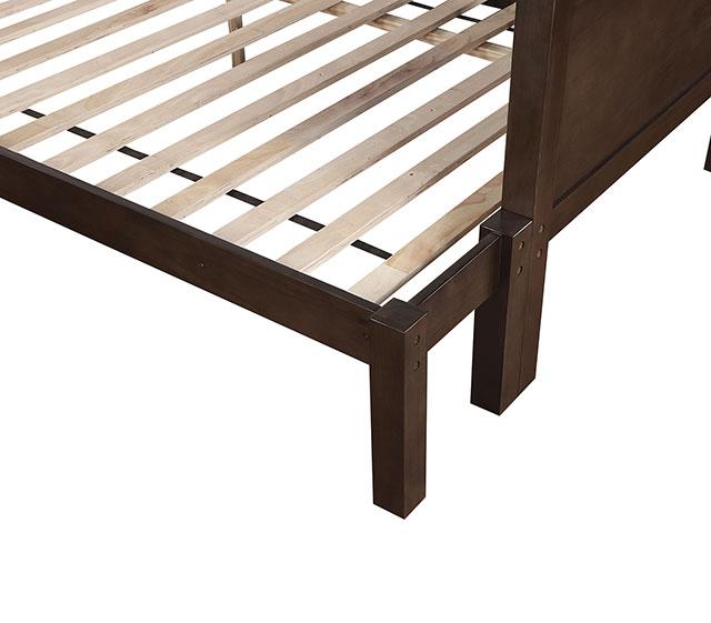 STAMOS Twin/Full Bunk Bed, Walnut - Premium Bunk Bed from FOA East - Just $719.55! Shop now at Furniture Wholesale Plus  We are the best furniture store in Nashville, Hendersonville, Goodlettsville, Madison, Antioch, Mount Juliet, Lebanon, Gallatin, Springfield, Murfreesboro, Franklin, Brentwood