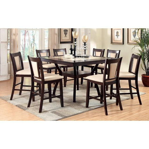 BRENT II Dark Cherry/Ivory Counter Ht. Table w/ Insert - Premium Dining Table from FOA East - Just $427.05! Shop now at Furniture Wholesale Plus  We are the best furniture store in Nashville, Hendersonville, Goodlettsville, Madison, Antioch, Mount Juliet, Lebanon, Gallatin, Springfield, Murfreesboro, Franklin, Brentwood