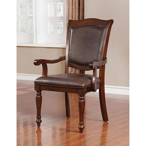 Sylvana Brown Cherry/Espresso Arm Chair (2/CTN) - Premium Dining Chair from FOA East - Just $292.50! Shop now at Furniture Wholesale Plus  We are the best furniture store in Nashville, Hendersonville, Goodlettsville, Madison, Antioch, Mount Juliet, Lebanon, Gallatin, Springfield, Murfreesboro, Franklin, Brentwood