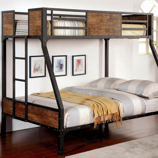 CLAPTON Black Twin/Full Bunk Bed - Premium Bunk Bed from FOA East - Just $661.05! Shop now at Furniture Wholesale Plus  We are the best furniture store in Nashville, Hendersonville, Goodlettsville, Madison, Antioch, Mount Juliet, Lebanon, Gallatin, Springfield, Murfreesboro, Franklin, Brentwood