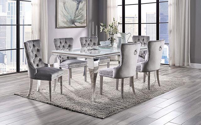 NEUVEVILLE Dining Table, White - Premium Dining Table from FOA East - Just $797.55! Shop now at Furniture Wholesale Plus  We are the best furniture store in Nashville, Hendersonville, Goodlettsville, Madison, Antioch, Mount Juliet, Lebanon, Gallatin, Springfield, Murfreesboro, Franklin, Brentwood