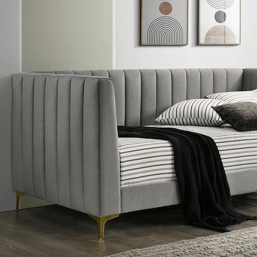 NEOMA Twin Daybed, Light Gray - Premium Daybed from FOA East - Just $583.05! Shop now at Furniture Wholesale Plus  We are the best furniture store in Nashville, Hendersonville, Goodlettsville, Madison, Antioch, Mount Juliet, Lebanon, Gallatin, Springfield, Murfreesboro, Franklin, Brentwood