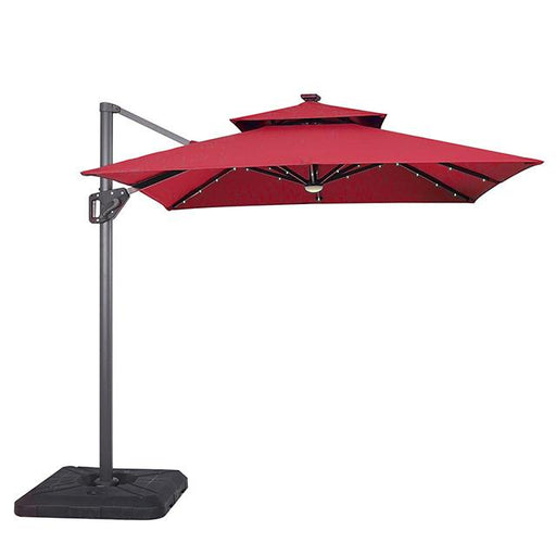 Xico 8 Ft Square Umbrella w/ Double Top w/ LED Light + 37" Large Base - Premium Outdoor Accessories from FOA East - Just $329.55! Shop now at Furniture Wholesale Plus  We are the best furniture store in Nashville, Hendersonville, Goodlettsville, Madison, Antioch, Mount Juliet, Lebanon, Gallatin, Springfield, Murfreesboro, Franklin, Brentwood