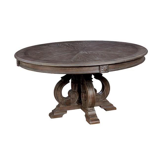 Arcadia Rustic Natural Tone Round Dining Table - Premium Dining Table from FOA East - Just $778.05! Shop now at Furniture Wholesale Plus  We are the best furniture store in Nashville, Hendersonville, Goodlettsville, Madison, Antioch, Mount Juliet, Lebanon, Gallatin, Springfield, Murfreesboro, Franklin, Brentwood