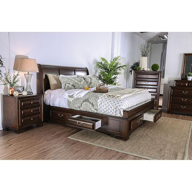 Brandt Brown Cherry E.King Bed - Premium Bed from FOA East - Just $1246.05! Shop now at Furniture Wholesale Plus  We are the best furniture store in Nashville, Hendersonville, Goodlettsville, Madison, Antioch, Mount Juliet, Lebanon, Gallatin, Springfield, Murfreesboro, Franklin, Brentwood