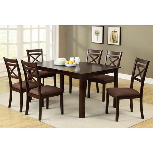 Weston II Espresso 7 Pc. Dining Table Set - Premium Dining Room Set from FOA East - Just $661.05! Shop now at Furniture Wholesale Plus  We are the best furniture store in Nashville, Hendersonville, Goodlettsville, Madison, Antioch, Mount Juliet, Lebanon, Gallatin, Springfield, Murfreesboro, Franklin, Brentwood