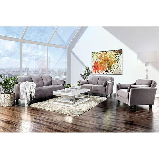 YSABEL Warm Gray Love Seat, Warm Gray (K/D) - Premium Loveseat from FOA East - Just $393.90! Shop now at Furniture Wholesale Plus  We are the best furniture store in Nashville, Hendersonville, Goodlettsville, Madison, Antioch, Mount Juliet, Lebanon, Gallatin, Springfield, Murfreesboro, Franklin, Brentwood