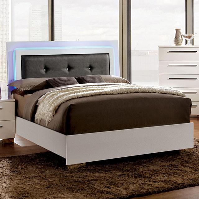 CLEMENTINE Glossy White Full Bed - Premium Bed from FOA East - Just $497.25! Shop now at Furniture Wholesale Plus  We are the best furniture store in Nashville, Hendersonville, Goodlettsville, Madison, Antioch, Mount Juliet, Lebanon, Gallatin, Springfield, Murfreesboro, Franklin, Brentwood