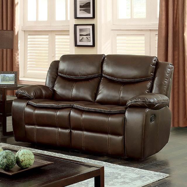 Pollux Brown Love Seat - Premium Loveseat from FOA East - Just $863.85! Shop now at Furniture Wholesale Plus  We are the best furniture store in Nashville, Hendersonville, Goodlettsville, Madison, Antioch, Mount Juliet, Lebanon, Gallatin, Springfield, Murfreesboro, Franklin, Brentwood