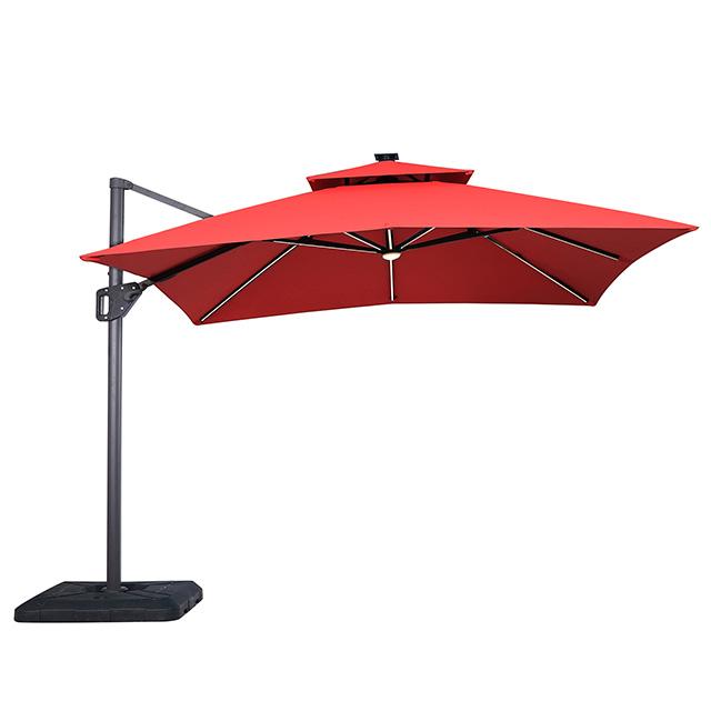 Sano 10 Ft Square Umbrella w/ Double Top w/ LED Light + 37" Large Base - Premium Outdoor Accessories from FOA East - Just $427.05! Shop now at Furniture Wholesale Plus  We are the best furniture store in Nashville, Hendersonville, Goodlettsville, Madison, Antioch, Mount Juliet, Lebanon, Gallatin, Springfield, Murfreesboro, Franklin, Brentwood