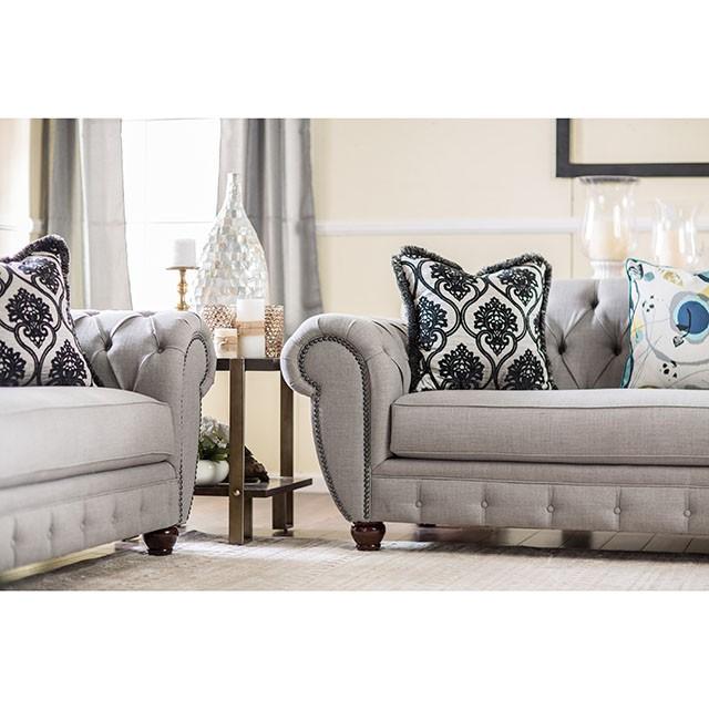 VIVIANA Gray/Black Sofa, Gray - Premium Sofa from FOA East - Just $2240.55! Shop now at Furniture Wholesale Plus  We are the best furniture store in Nashville, Hendersonville, Goodlettsville, Madison, Antioch, Mount Juliet, Lebanon, Gallatin, Springfield, Murfreesboro, Franklin, Brentwood