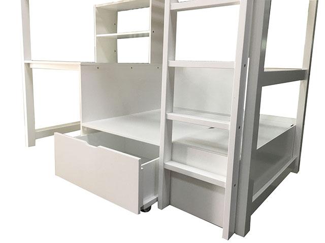 CALLISTUS Twin Workstation Loft Bed, White - Premium Loft Bed from FOA East - Just $1168.05! Shop now at Furniture Wholesale Plus  We are the best furniture store in Nashville, Hendersonville, Goodlettsville, Madison, Antioch, Mount Juliet, Lebanon, Gallatin, Springfield, Murfreesboro, Franklin, Brentwood