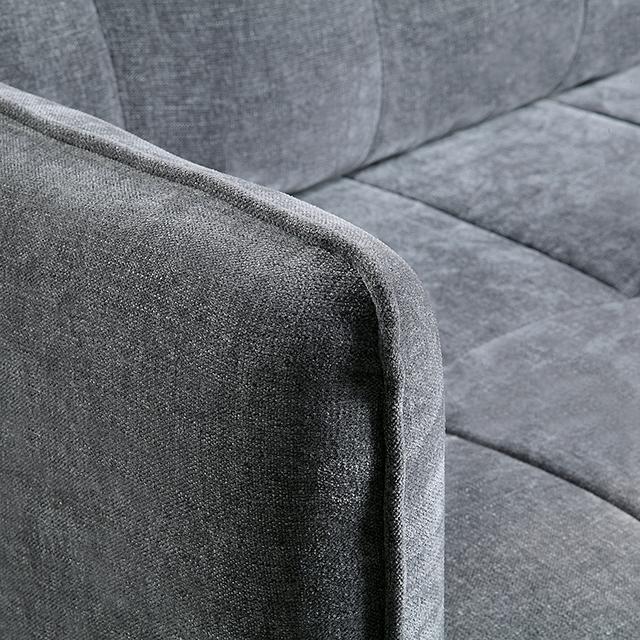 LYNDA Loveseat w/ Pillows, Dark Gray - Premium Loveseat from FOA East - Just $448.50! Shop now at Furniture Wholesale Plus  We are the best furniture store in Nashville, Hendersonville, Goodlettsville, Madison, Antioch, Mount Juliet, Lebanon, Gallatin, Springfield, Murfreesboro, Franklin, Brentwood