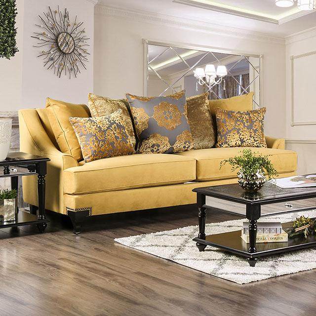 Viscontti Gold/Gray Sofa, Gold - Premium Sofa from FOA East - Just $1948.05! Shop now at Furniture Wholesale Plus  We are the best furniture store in Nashville, Hendersonville, Goodlettsville, Madison, Antioch, Mount Juliet, Lebanon, Gallatin, Springfield, Murfreesboro, Franklin, Brentwood