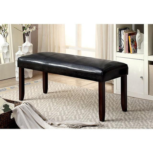 EMMONS I Dark Cherry/Espresso Bench - Premium Bench from FOA East - Just $228.15! Shop now at Furniture Wholesale Plus  We are the best furniture store in Nashville, Hendersonville, Goodlettsville, Madison, Antioch, Mount Juliet, Lebanon, Gallatin, Springfield, Murfreesboro, Franklin, Brentwood