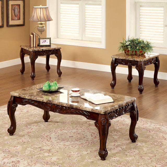 LECHESTER Dark Oak/Ivory 3 Pc. Coffee Table Set - Premium Table Set from FOA East - Just $446.55! Shop now at Furniture Wholesale Plus  We are the best furniture store in Nashville, Hendersonville, Goodlettsville, Madison, Antioch, Mount Juliet, Lebanon, Gallatin, Springfield, Murfreesboro, Franklin, Brentwood