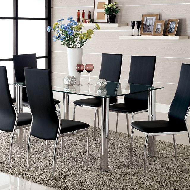 Oahu Chrome Dining Table - Premium Dining Table from FOA East - Just $310.05! Shop now at Furniture Wholesale Plus  We are the best furniture store in Nashville, Hendersonville, Goodlettsville, Madison, Antioch, Mount Juliet, Lebanon, Gallatin, Springfield, Murfreesboro, Franklin, Brentwood