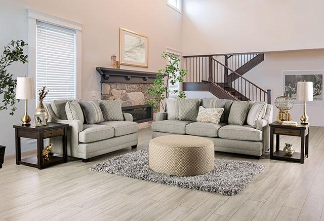 STEPHNEY Loveseat, Gray/Gold - Premium Loveseat from FOA East - Just $1228.50! Shop now at Furniture Wholesale Plus  We are the best furniture store in Nashville, Hendersonville, Goodlettsville, Madison, Antioch, Mount Juliet, Lebanon, Gallatin, Springfield, Murfreesboro, Franklin, Brentwood