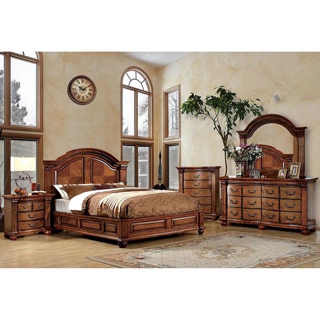 Bellagrand Antique Tobacco Oak Cal.King Bed - Premium Bed from FOA East - Just $1283.10! Shop now at Furniture Wholesale Plus  We are the best furniture store in Nashville, Hendersonville, Goodlettsville, Madison, Antioch, Mount Juliet, Lebanon, Gallatin, Springfield, Murfreesboro, Franklin, Brentwood