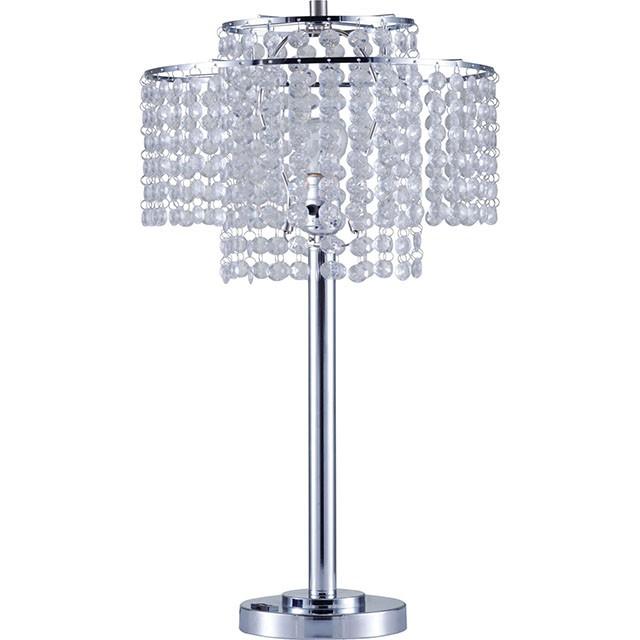 Kaitlyn Chrome 12"H Crystal Chrome Table Lamp - Premium Table Lamp from FOA East - Just $95.55! Shop now at Furniture Wholesale Plus  We are the best furniture store in Nashville, Hendersonville, Goodlettsville, Madison, Antioch, Mount Juliet, Lebanon, Gallatin, Springfield, Murfreesboro, Franklin, Brentwood