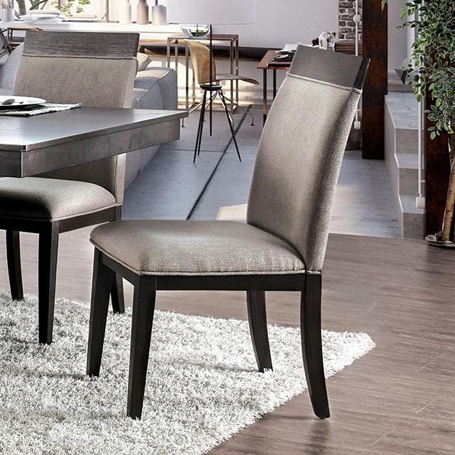 Modoc Espresso/Beige Side Chair (2/CTN) - Premium Dining Chair from FOA East - Just $234! Shop now at Furniture Wholesale Plus  We are the best furniture store in Nashville, Hendersonville, Goodlettsville, Madison, Antioch, Mount Juliet, Lebanon, Gallatin, Springfield, Murfreesboro, Franklin, Brentwood