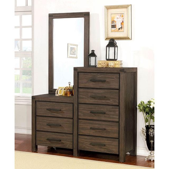 Rexburg Wire-Brushed Rustic Brown 8-Drawer Dresser Mirror - Premium Dresser and Mirror from FOA East - Just $813.15! Shop now at Furniture Wholesale Plus  We are the best furniture store in Nashville, Hendersonville, Goodlettsville, Madison, Antioch, Mount Juliet, Lebanon, Gallatin, Springfield, Murfreesboro, Franklin, Brentwood