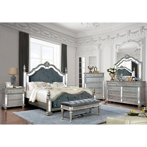 Azha Silver/Gray Queen Bed - Premium Bed from FOA East - Just $1134.90! Shop now at Furniture Wholesale Plus  We are the best furniture store in Nashville, Hendersonville, Goodlettsville, Madison, Antioch, Mount Juliet, Lebanon, Gallatin, Springfield, Murfreesboro, Franklin, Brentwood