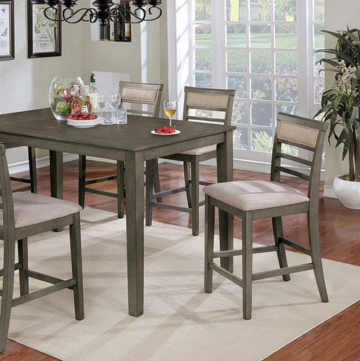 Fafnir Weathered Gray/Beige 7 Pc. Counter Ht. Table Set - Premium Dining Room Set from FOA East - Just $719.55! Shop now at Furniture Wholesale Plus  We are the best furniture store in Nashville, Hendersonville, Goodlettsville, Madison, Antioch, Mount Juliet, Lebanon, Gallatin, Springfield, Murfreesboro, Franklin, Brentwood