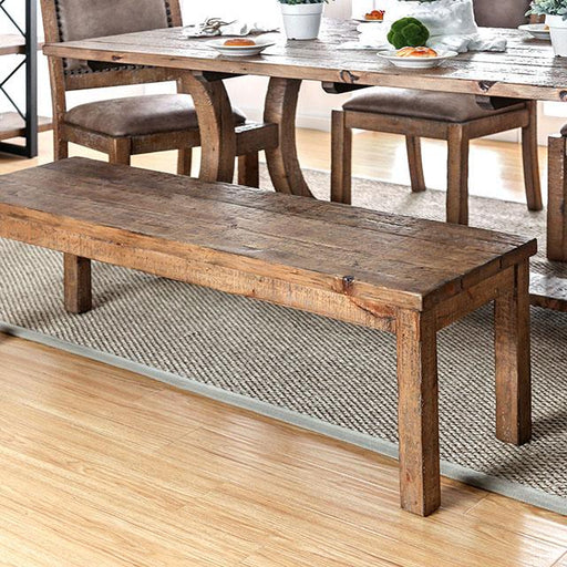 GIANNA Rustic Pine Wooden Bench - Premium Bench from FOA East - Just $351! Shop now at Furniture Wholesale Plus  We are the best furniture store in Nashville, Hendersonville, Goodlettsville, Madison, Antioch, Mount Juliet, Lebanon, Gallatin, Springfield, Murfreesboro, Franklin, Brentwood