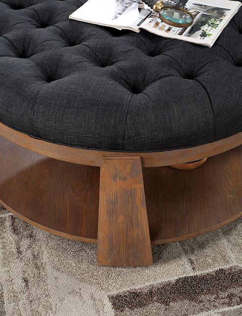 GUIS Round Coffee Table, Dark Gray - Premium Coffee Table from FOA East - Just $446.55! Shop now at Furniture Wholesale Plus  We are the best furniture store in Nashville, Hendersonville, Goodlettsville, Madison, Antioch, Mount Juliet, Lebanon, Gallatin, Springfield, Murfreesboro, Franklin, Brentwood