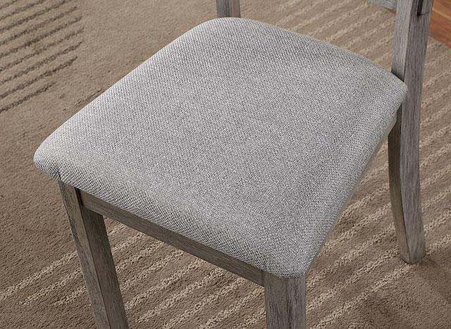 LAQUILA Side Chair (2/CTN), Gray - Premium Dining Chair from FOA East - Just $195! Shop now at Furniture Wholesale Plus  We are the best furniture store in Nashville, Hendersonville, Goodlettsville, Madison, Antioch, Mount Juliet, Lebanon, Gallatin, Springfield, Murfreesboro, Franklin, Brentwood