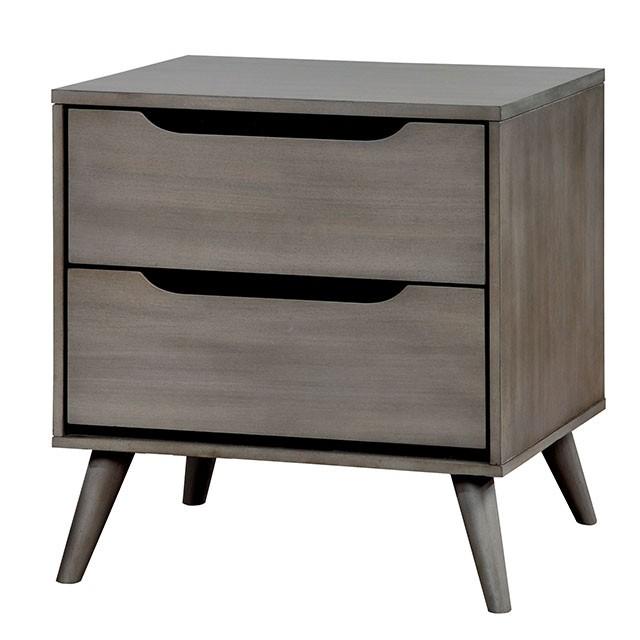 Lennart Gray Night Stand - Premium Nightstand from FOA East - Just $195! Shop now at Furniture Wholesale Plus  We are the best furniture store in Nashville, Hendersonville, Goodlettsville, Madison, Antioch, Mount Juliet, Lebanon, Gallatin, Springfield, Murfreesboro, Franklin, Brentwood