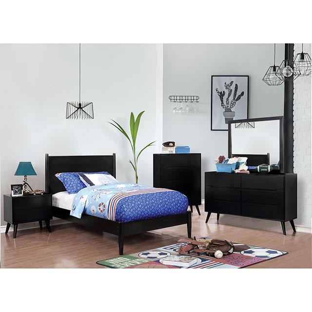 LENNART II Black Night Stand - Premium Nightstand from FOA East - Just $195! Shop now at Furniture Wholesale Plus  We are the best furniture store in Nashville, Hendersonville, Goodlettsville, Madison, Antioch, Mount Juliet, Lebanon, Gallatin, Springfield, Murfreesboro, Franklin, Brentwood