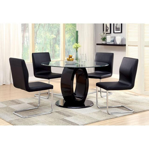 LODIA I Black Round Table - Premium Dining Table from FOA East - Just $544.05! Shop now at Furniture Wholesale Plus  We are the best furniture store in Nashville, Hendersonville, Goodlettsville, Madison, Antioch, Mount Juliet, Lebanon, Gallatin, Springfield, Murfreesboro, Franklin, Brentwood