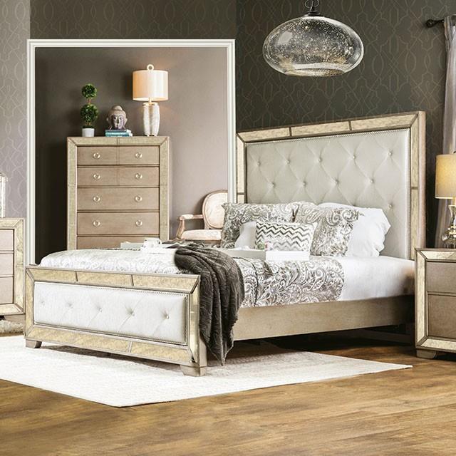 LORAINE Cal.King Bed - Premium Bed from FOA East - Just $1109.55! Shop now at Furniture Wholesale Plus  We are the best furniture store in Nashville, Hendersonville, Goodlettsville, Madison, Antioch, Mount Juliet, Lebanon, Gallatin, Springfield, Murfreesboro, Franklin, Brentwood