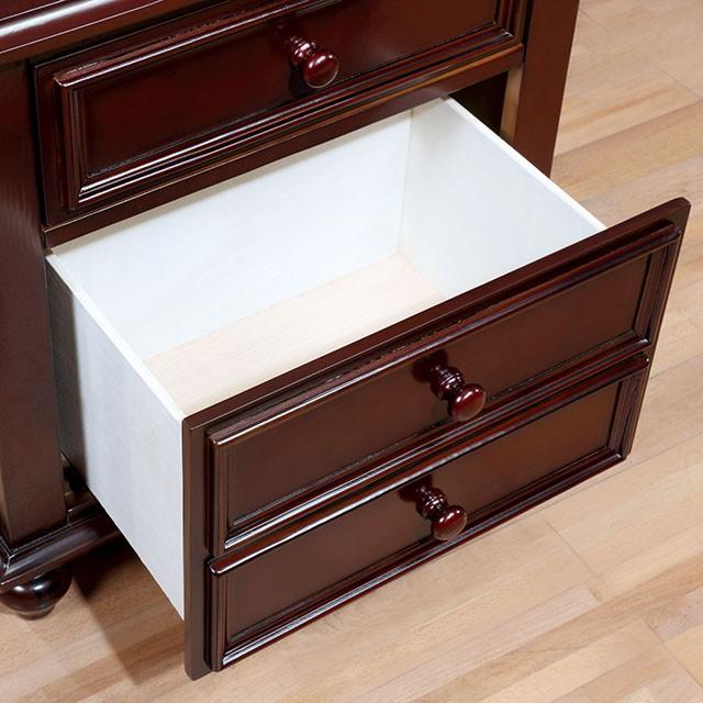 OLIVIA Night Stand, Dark Walnut - Premium Nightstand from FOA East - Just $220.35! Shop now at Furniture Wholesale Plus  We are the best furniture store in Nashville, Hendersonville, Goodlettsville, Madison, Antioch, Mount Juliet, Lebanon, Gallatin, Springfield, Murfreesboro, Franklin, Brentwood