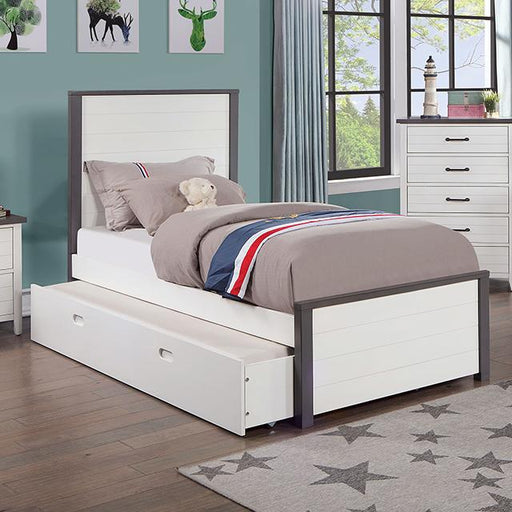 PRIAM Full Bed, White/Gray - Premium Bed from FOA East - Just $368.55! Shop now at Furniture Wholesale Plus  We are the best furniture store in Nashville, Hendersonville, Goodlettsville, Madison, Antioch, Mount Juliet, Lebanon, Gallatin, Springfield, Murfreesboro, Franklin, Brentwood