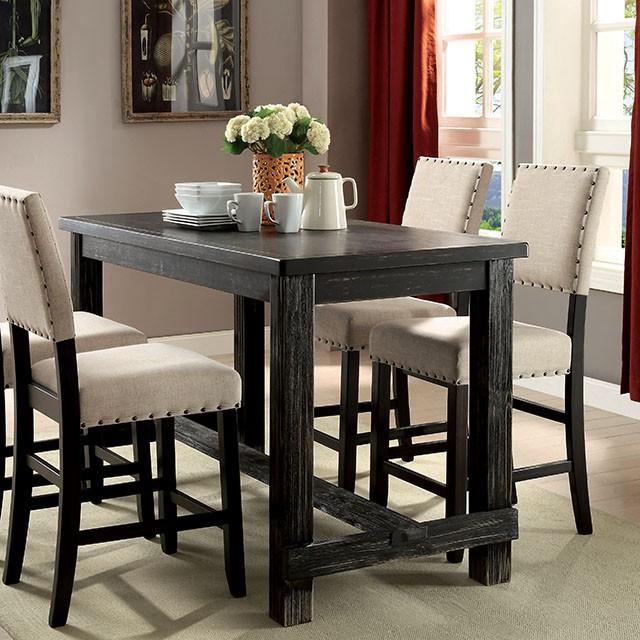 Sania III Antique Black 60" Counter Ht. Table - Premium Dining Table from FOA East - Just $388.05! Shop now at Furniture Wholesale Plus  We are the best furniture store in Nashville, Hendersonville, Goodlettsville, Madison, Antioch, Mount Juliet, Lebanon, Gallatin, Springfield, Murfreesboro, Franklin, Brentwood