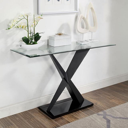 XANTHUS Sofa Table, Black - Premium Sofa Table from FOA East - Just $407.55! Shop now at Furniture Wholesale Plus  We are the best furniture store in Nashville, Hendersonville, Goodlettsville, Madison, Antioch, Mount Juliet, Lebanon, Gallatin, Springfield, Murfreesboro, Franklin, Brentwood