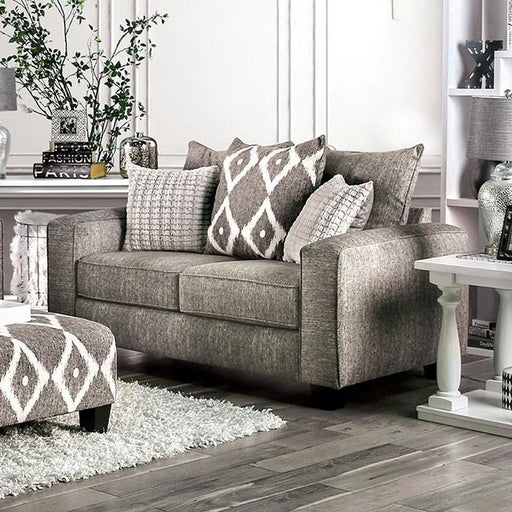 Basie Gray Love Seat - Premium Loveseat from FOA East - Just $936! Shop now at Furniture Wholesale Plus  We are the best furniture store in Nashville, Hendersonville, Goodlettsville, Madison, Antioch, Mount Juliet, Lebanon, Gallatin, Springfield, Murfreesboro, Franklin, Brentwood