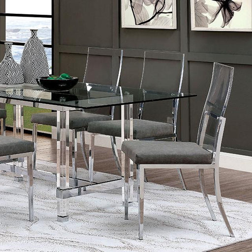 Casper Chrome Dining Table - Premium Dining Table from FOA East - Just $1012.05! Shop now at Furniture Wholesale Plus  We are the best furniture store in Nashville, Hendersonville, Goodlettsville, Madison, Antioch, Mount Juliet, Lebanon, Gallatin, Springfield, Murfreesboro, Franklin, Brentwood