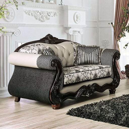 CRESPIGNANO Loveseat, Black/Gray - Premium Loveseat from FOA East - Just $1458.60! Shop now at Furniture Wholesale Plus  We are the best furniture store in Nashville, Hendersonville, Goodlettsville, Madison, Antioch, Mount Juliet, Lebanon, Gallatin, Springfield, Murfreesboro, Franklin, Brentwood