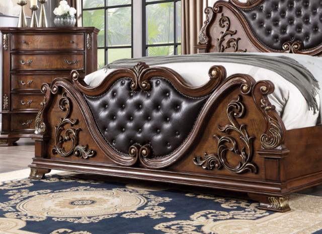 ESPARANZA Queen Bed, Brown Cherry - Premium Bed from FOA East - Just $1226.55! Shop now at Furniture Wholesale Plus  We are the best furniture store in Nashville, Hendersonville, Goodlettsville, Madison, Antioch, Mount Juliet, Lebanon, Gallatin, Springfield, Murfreesboro, Franklin, Brentwood