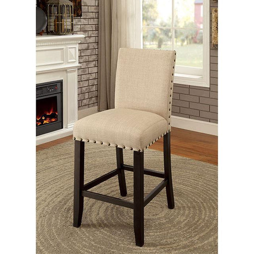 Kaitlin Light Walnut/Beige Counter Ht. Chair (2/CTN) - Premium Dining Chair from FOA East - Just $222.30! Shop now at Furniture Wholesale Plus  We are the best furniture store in Nashville, Hendersonville, Goodlettsville, Madison, Antioch, Mount Juliet, Lebanon, Gallatin, Springfield, Murfreesboro, Franklin, Brentwood