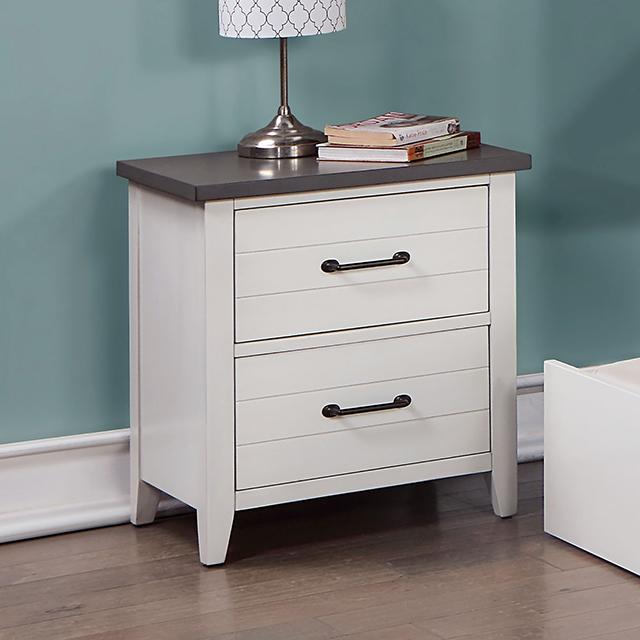 PRIAM Night Stand, White/Gray - Premium Nightstand from FOA East - Just $195! Shop now at Furniture Wholesale Plus  We are the best furniture store in Nashville, Hendersonville, Goodlettsville, Madison, Antioch, Mount Juliet, Lebanon, Gallatin, Springfield, Murfreesboro, Franklin, Brentwood