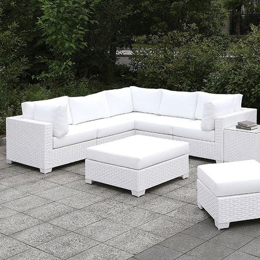 Somani L-Sectional + Chair + 2 Ottomans - Premium Outdoor Seating Set from FOA East - Just $5387.85! Shop now at Furniture Wholesale Plus  We are the best furniture store in Nashville, Hendersonville, Goodlettsville, Madison, Antioch, Mount Juliet, Lebanon, Gallatin, Springfield, Murfreesboro, Franklin, Brentwood